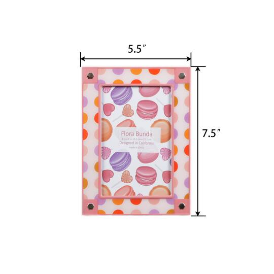 Flora Bunda 4" x 6" Polka Dot Aluminum Picture Frame